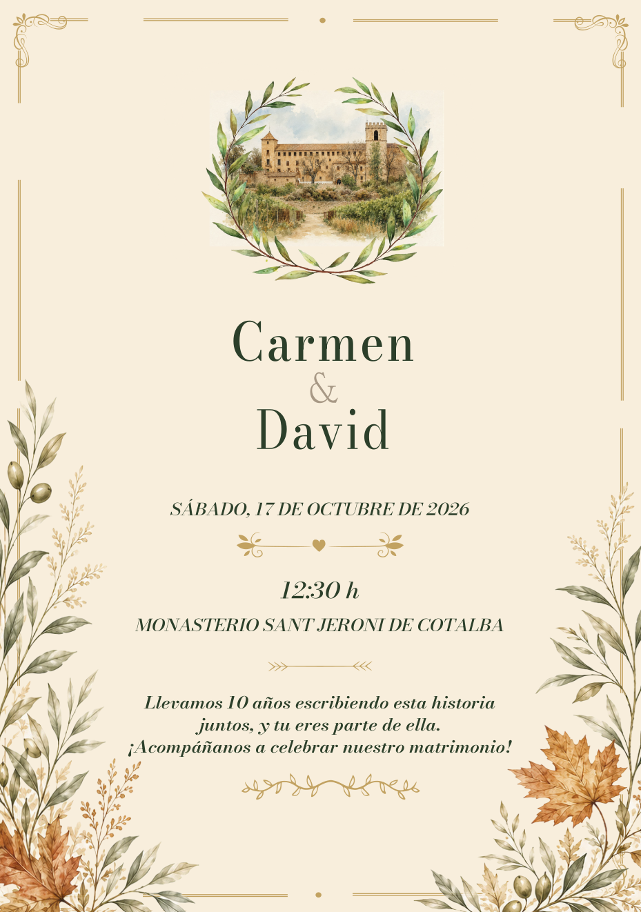 Invitación de Boda